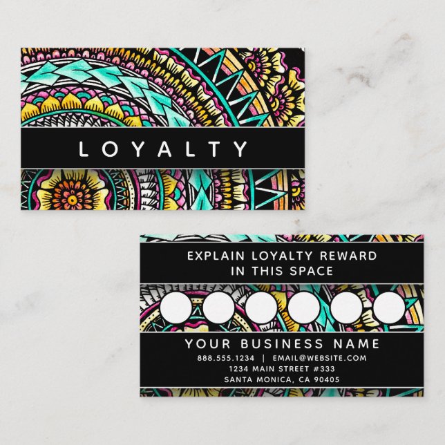 Tarjeta De Citas Moderno y elegante patrón de moda profesional de M (Anverso / Reverso)