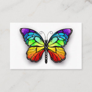 Tarjeta De Citas Monarca de mariposa arcoiris