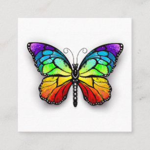Tarjeta De Citas Monarca de mariposa arcoiris