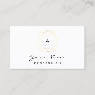 Tarjeta De Citas Monograma Dandelion Diamond White Gold Blogger