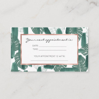 Tarjeta De Citas Monstruo blanco verde moderno deja brochas