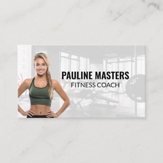 Tarjeta De Citas Mujer atlética | Gimnasio (Anverso)