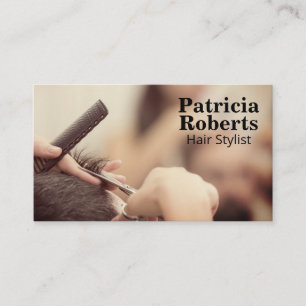Tarjeta De Citas Mujer cortando el pelo Hair Stylist