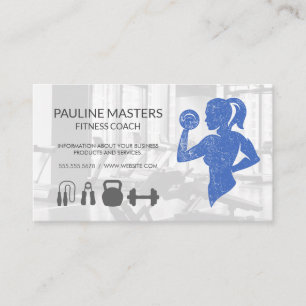 Tarjeta De Citas Mujer trabajando Atleta de fitness