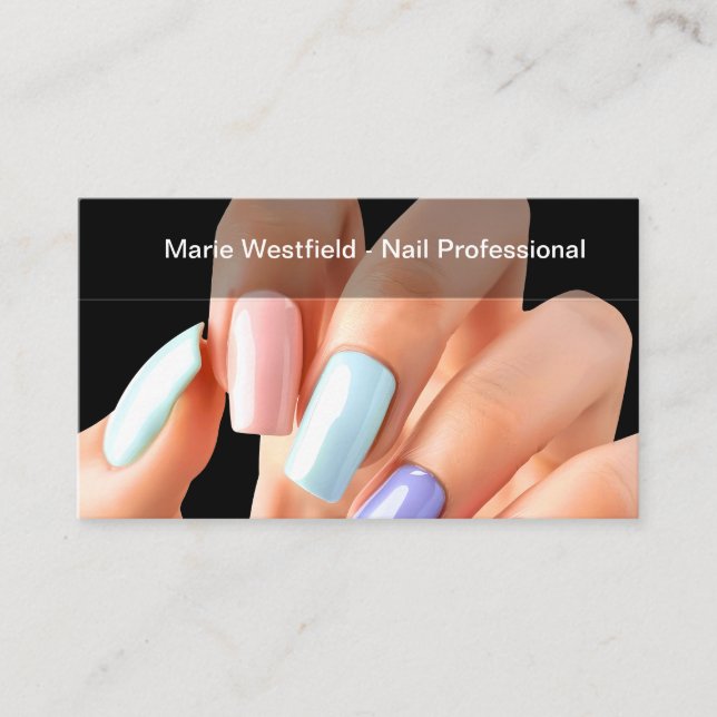 Tarjeta De Citas Nail Tech Manicure Appointment Reminder Cards (Anverso)