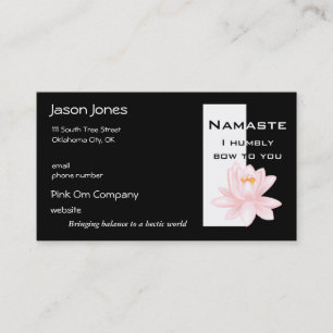 Tarjeta De Citas Namaste Business Card