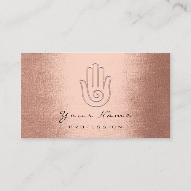 Tarjeta De Citas Namaste Joga Reflexology Copper Nombration Card (Anverso)
