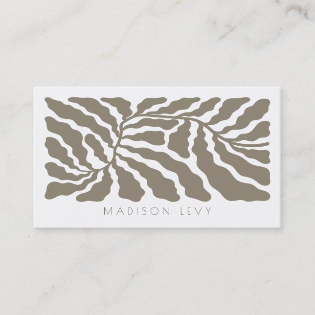 Tarjeta De Citas Nature Branch Minimalist Appointment Cards (Anverso)