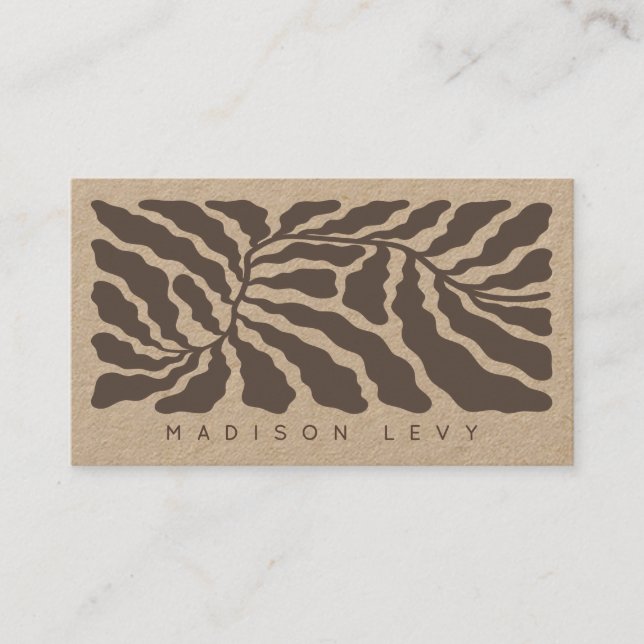 Tarjeta De Citas Nature Branch Minimalist Appointment Cards (Anverso)