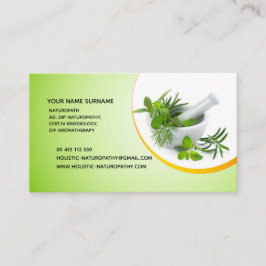 Tarjeta De Citas Naturopathy, cura holística, terapia del aroma