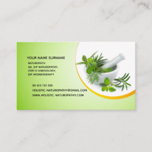 Tarjeta De Citas Naturopathy, cura holística, terapia del aroma