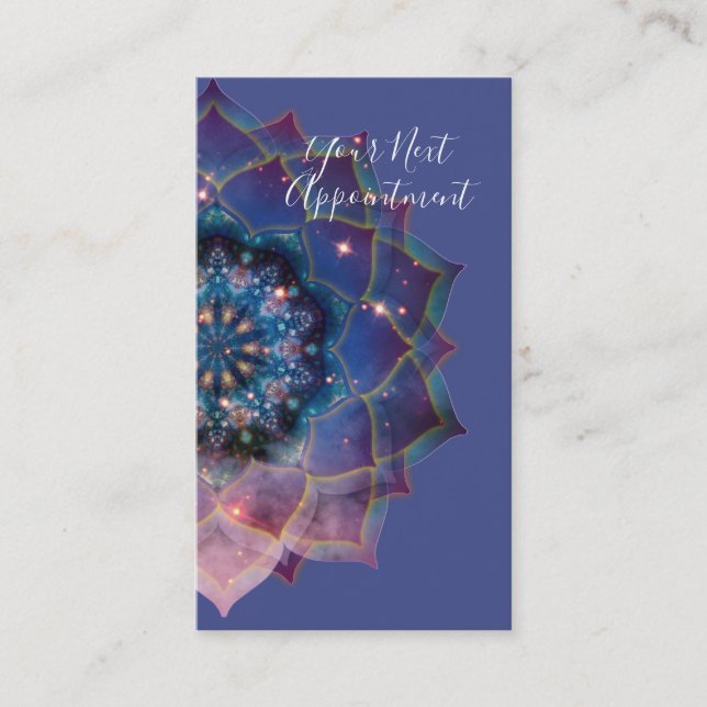 Tarjeta De Citas Nebula Bloom | Mandala (Anverso)