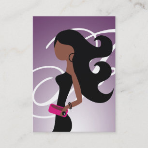 Tarjeta De Citas Negocio afroamericano descarado del fashionista