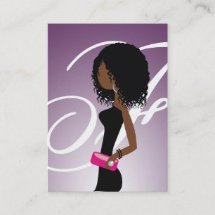 Tarjeta De Citas Negocio afroamericano descarado del fashionista