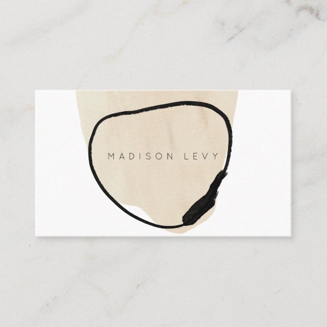 Tarjeta De Citas Negocio artístico simple y moderno (Anverso)