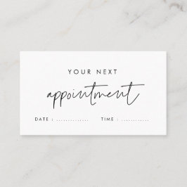 Tarjeta De Citas Negocio minimalista moderno