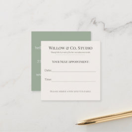 Tarjeta De Citas Negocio Pequeño Neutral Suave