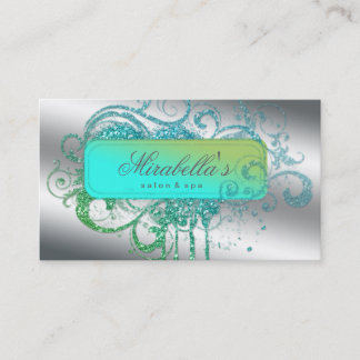 Tarjeta De Citas Nombramiento de 232 Purpurinas Nail Salon Elegant