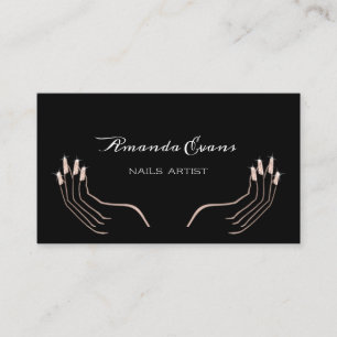 Tarjeta De Citas Nombramiento de artista de clavos de manicura de R