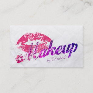 Tarjeta De Citas Nombramiento de artista de maquillaje de labios ro