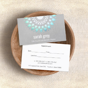 Tarjeta De Citas Nombramiento de Blue Lotus Floral Holistic Health