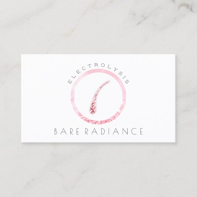 Tarjeta De Citas Nombramiento de eliminación del cabello de electro (Anverso)