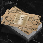 Tarjeta De Citas Nombramiento de Hair Salon Vintage Gold Scissors<br><div class="desc">Tarjetas de visita Hair Salon Vintage Gold Scissors.</div>