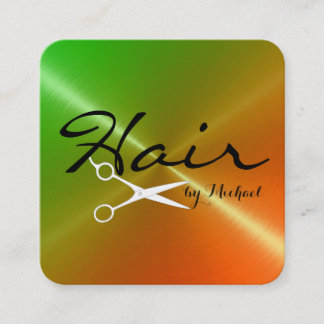 Tarjeta De Citas Nombramiento de Hair Stylist Aspecto Metalizado in