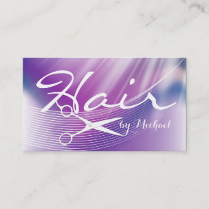 Tarjeta De Citas Nombramiento de Hair Stylist - Resumen púrpura #11