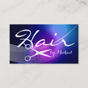 Tarjeta De Citas Nombramiento de Hair Stylist - Resumen púrpura #15