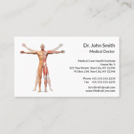 Tarjeta De Citas Nombramiento de los músculos del cuerpo humano méd