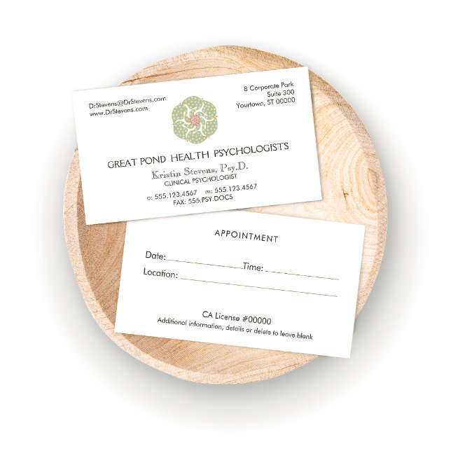 Tarjeta De Citas Nombramiento de Lotus Holistic Natural Health (Subido por el creador)