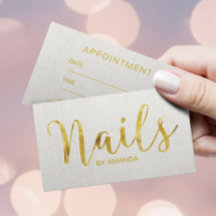 Nombramiento de Nail Salon Manicurist Gold Script