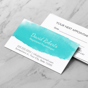 Tarjeta De Citas Nombramiento de psicólogo consejero acuarela