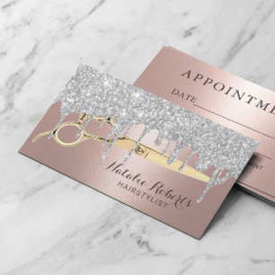 Tarjeta De Citas Nombramiento de Rosas de Oro y Plata Salon