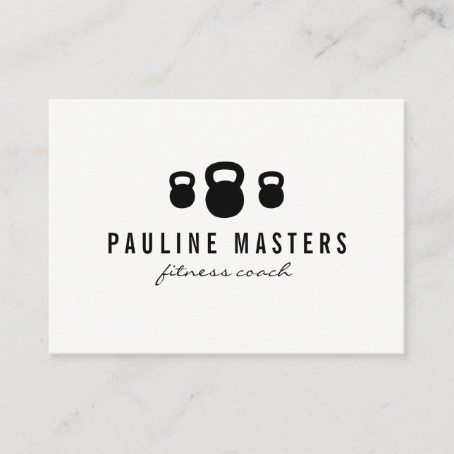 Tarjeta De Citas Nombramiento del entrenador de fitness de Kettle B (Anverso)