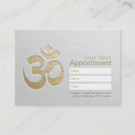 Tarjeta De Citas Nombramiento del Grabado en relieve de OM Symbol Y