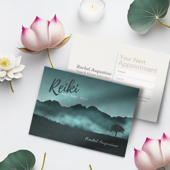 Tarjeta De Citas Nombramiento del Maestro de Reiki Natural y del In (Subido por el creador)