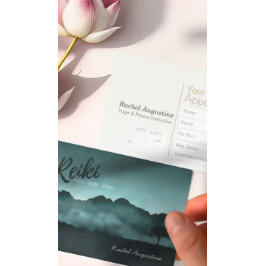 Tarjeta De Citas Nombramiento del Maestro de Reiki Natural y del In