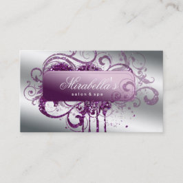 Tarjeta De Citas Nombramiento del purpurina Nail Salon Elegant Blin