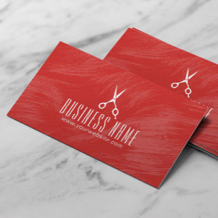 Tarjeta De Citas Nombramiento del Salón del Pelo Rojo Caliente