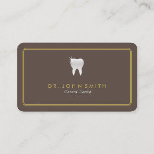 Tarjeta De Citas Nombramiento dental dental con marco marrón redond