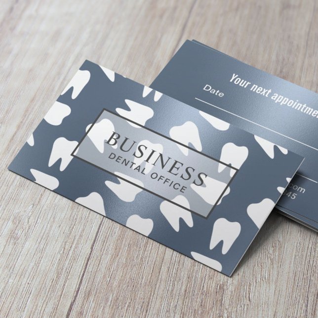 Tarjeta De Citas Nombramiento dental dental dentado azul (Subido por el creador)