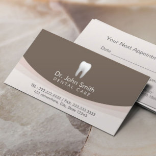 Tarjeta De Citas Nombramiento dental profesional profesional de die