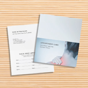 Tarjeta De Citas Nombramiento moderno elegante de terapeuta de masa