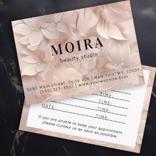 Tarjeta De Citas Nombramiento moderno, floral, recordatorio