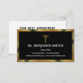 Tarjeta De Citas Nombramiento profesional elegante de atención médi