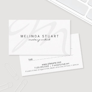 Tarjeta De Citas Nombramiento profesional moderno en blanco y negro