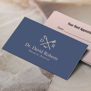 Tarjeta De Citas Nombramiento rosado del logotipo dental mínimo de