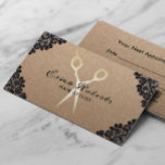 Tarjeta De Citas Nombramiento rústico de Hair Stylist Vintage Black<br><div class="desc">Cartas de Negocios Rústicas en Salón De Pelo.</div>